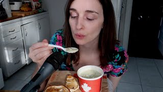 Tim Hortons Soup & Bagel Eating Sounds / Whispering / Soft Spoken ~ Omnomnom ASMR screenshot 4