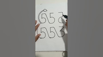 How to draw lion from 5 number in easy way.. #art