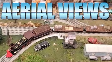 Aerial Views of  the Cabin Layout featuring the Double Reverse Loop with "Satellite" & "Drone" Views