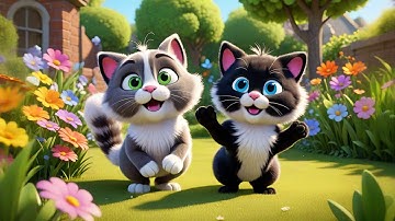 Three Curious Cats Peek and Pounce | Fun Counting Song for Kids | Nursery Rhymes and Baby Songs