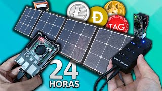 24 HORAS minando CRIPTOMONEDAS con PLACAS SOLARES y BATERÍA...