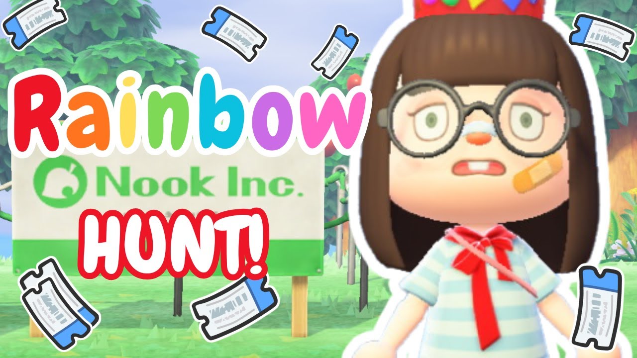 Hunting for Villagers on my RAINBOW Island!