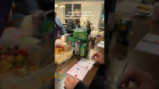 Our friend loves to host bingo night! #bingo #over30 #gamenight #fun #games #friends