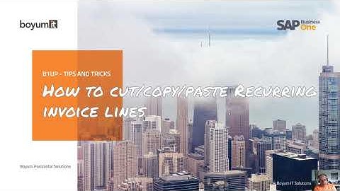 B1UP Tip: How to cut/copy/paste Recurring invoice lines