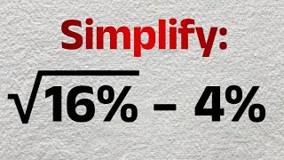 95% Failed This: Can You Simplify This Square Root Problem? | Percentage Trick -SAT, ACT, GCSE Maths
