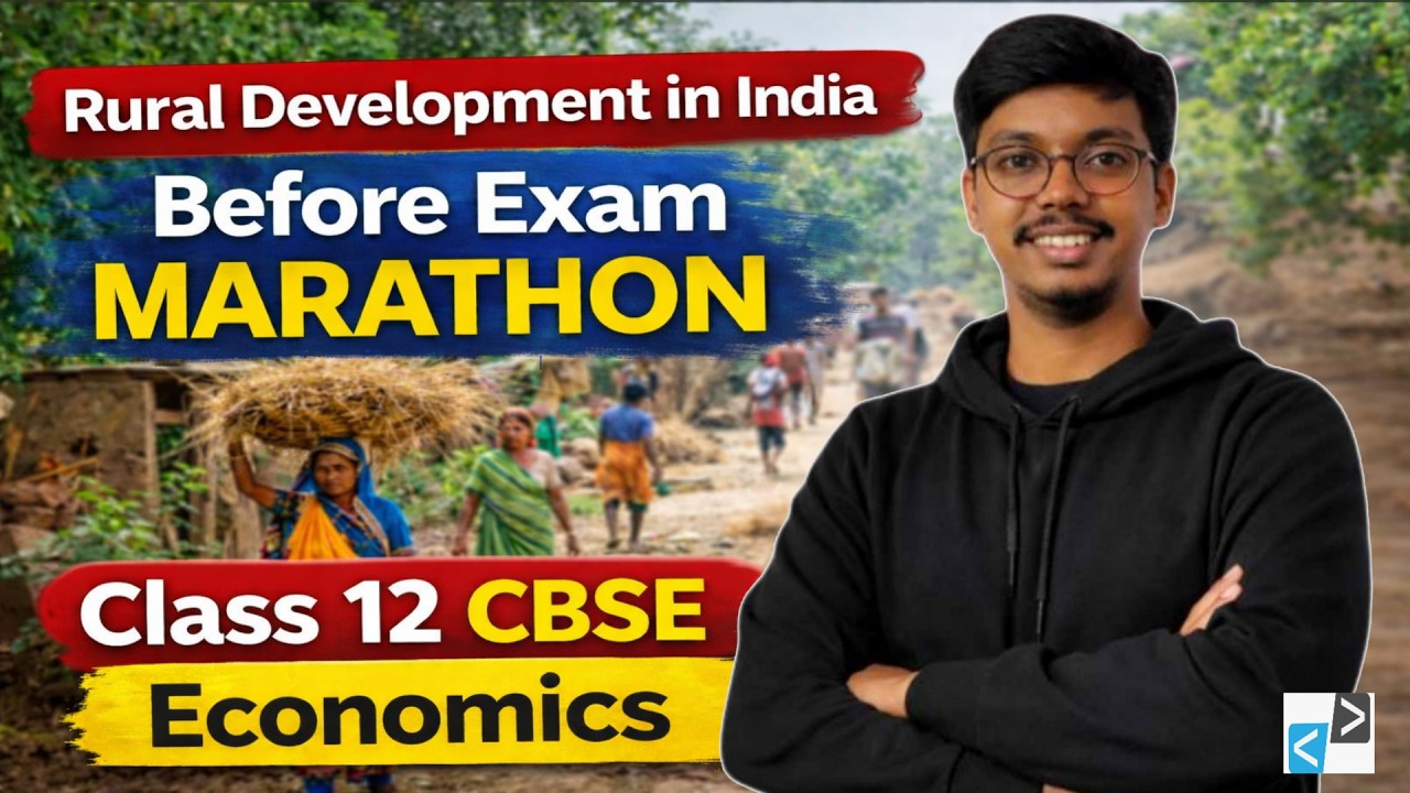 🔴 LIVE: Rural Development in India | Class 12 Economics Marathon