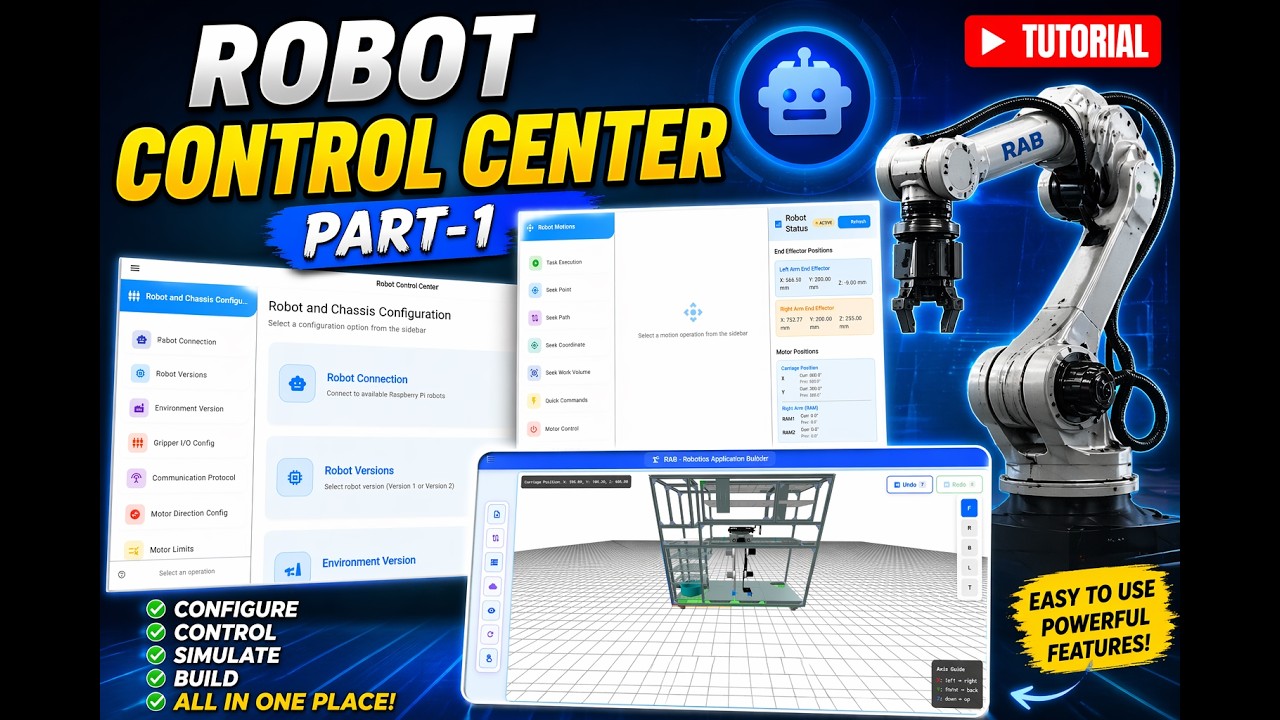 Introduction to Robot Control Center (Robot Motions Part 1) - YouTube