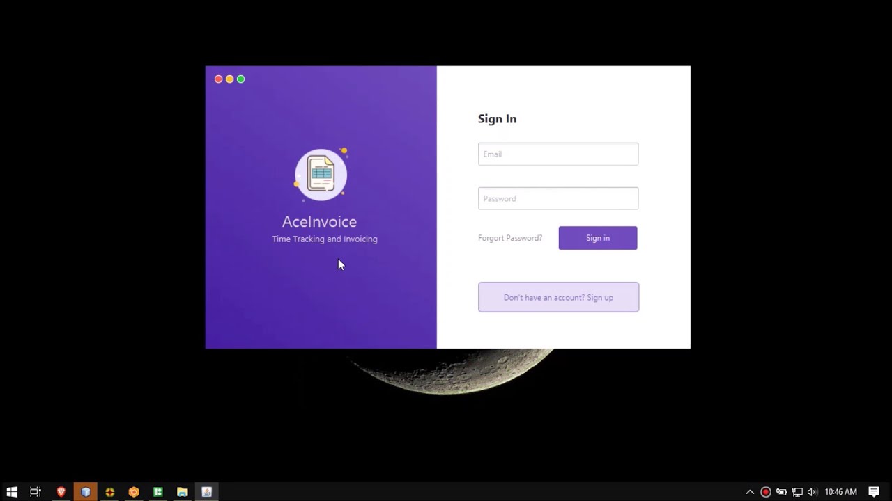 javafx ui - aceinvoice login and sign up ui - YouTube