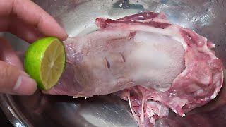 Instructions on how to make pork tongue, clean of parasites, soft, sweet meat, delicious to eat