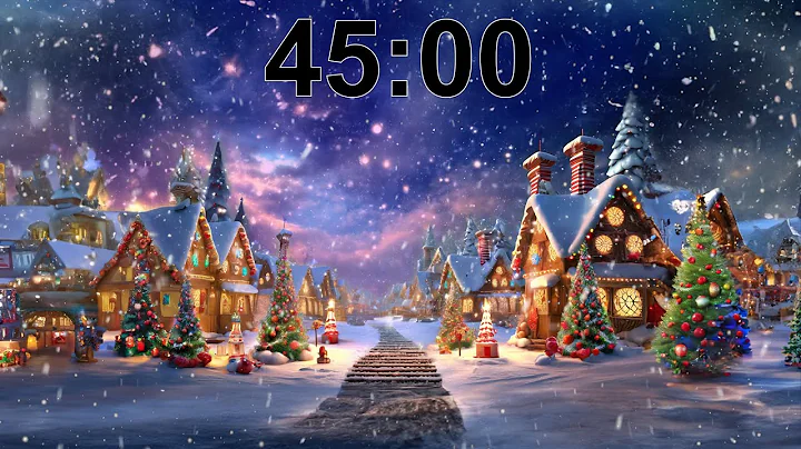 45 Minute Timer | Magical Christmas Village & Music 🎄