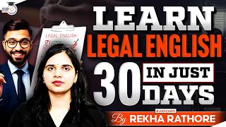 Learn Legal English in 30 Days! Best Certificate Course | Rekha Mam