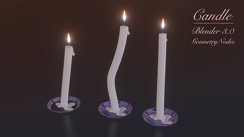 Candle Blender Eevee 3.0 Geometry Nodes
