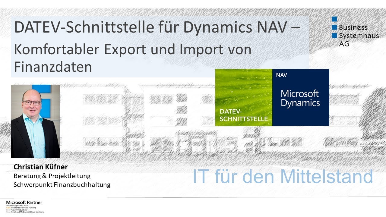 DATEV-Schnittstelle für Dynamics NAV – Komfortabler Export und Import von Finanzdaten