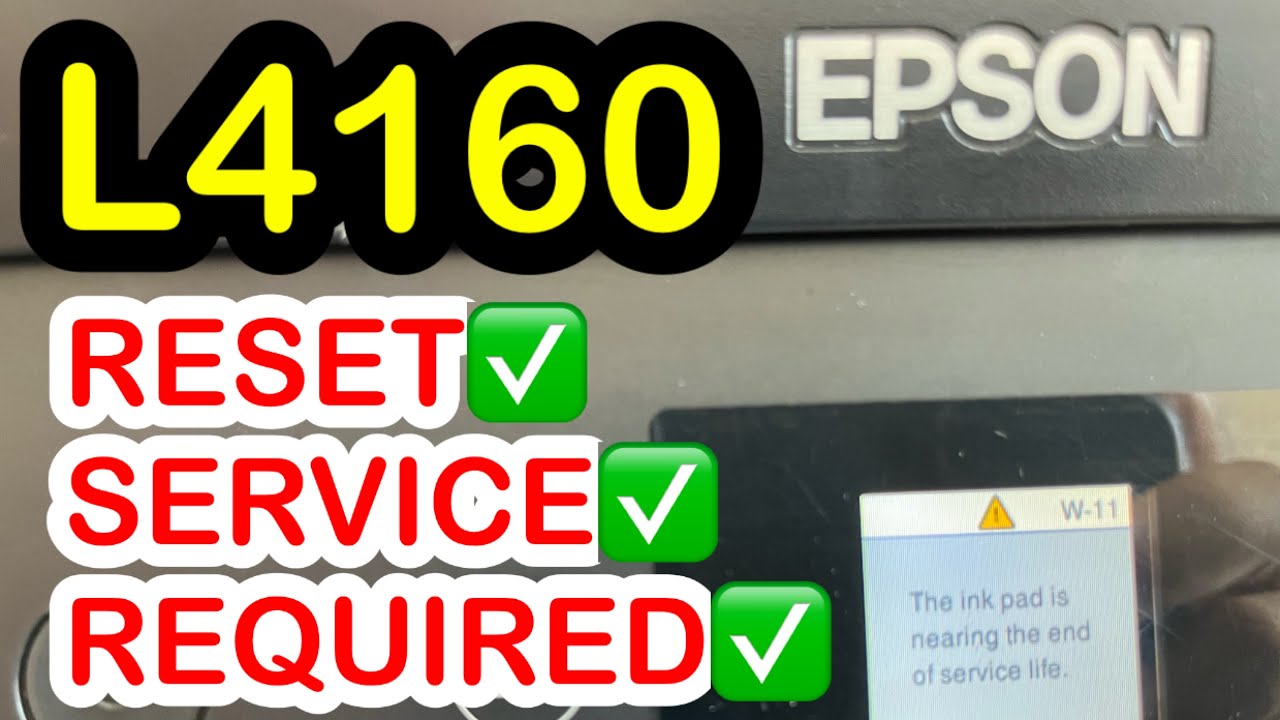 How to RESET Epson L4160 Service Required EPSON RESET YouTube
