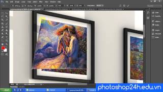 Học Photoshop -  Ghép ảnh vào khung tranh trong Photoshop cs6 screenshot 4