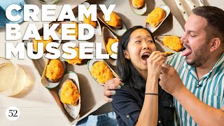 Joy's Creamy Masago Baked Mussels | The Secret Sauce with Grossy Pelosi