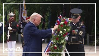 Trump honors fallen service members at Arlington National Cemetery to mark Memorial Day