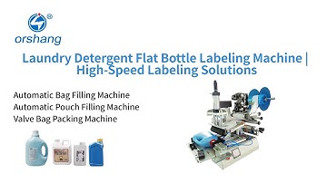 Laundry Detergent Flat Bottle Labeling Machine  #labelingmachine  #bottlelabelingmachine