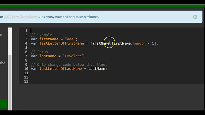 Use Bracket Notation to Find the Last Character in a String, freeCodeCamp Basic Javascript