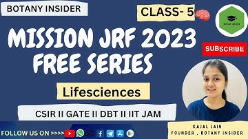 Mission JRF 2023 Question Practice Series-3 -CSIR June 2023 Lifesciences II @BotanyInsider