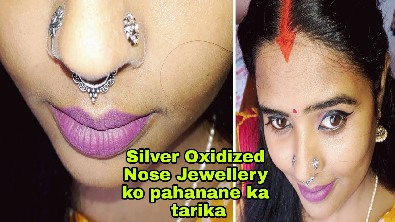 Boho Oxidised Silver Septum Nose Ring – Priyaasi