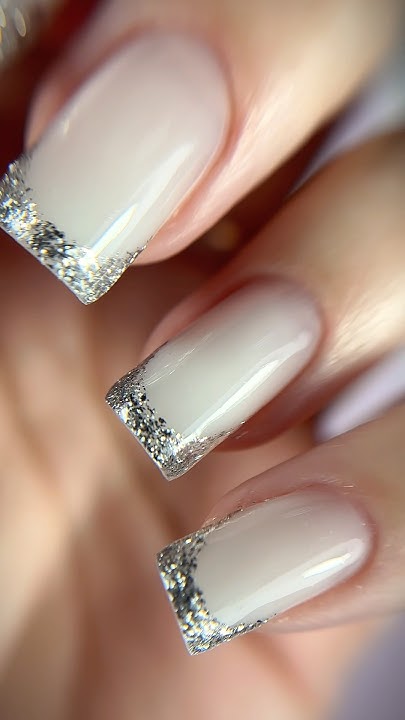 Френч жидкой фольгой #nail #nails #гель #маникюр #ногти #френч #nailart ...