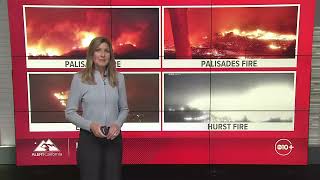 California Wildfires： Los Angeles County fires latest： Palisades, Eaton, Hurst