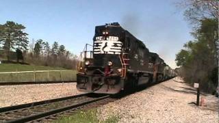 Chasing NS 40A with HH SD40-2 3240 leading