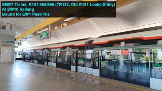 [Old R151 Looks Shiny] SMRT Trains, ALS R151 865/866, at EW10 Kallang