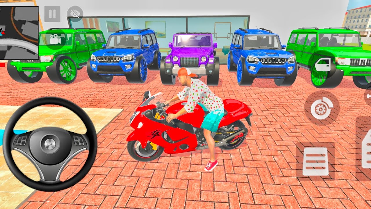 Car Bike Game: Franklin ordered an Indian Green Splander and drives a new Indian Police Gadi in Game