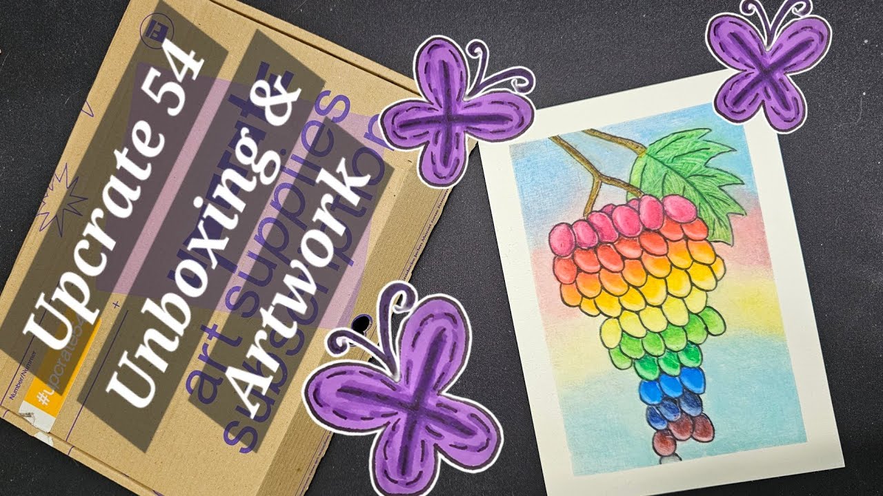 Was ist drin? Unboxing der Upcratebox 54 mit Artwork ... Ölpastell muss das sein ...