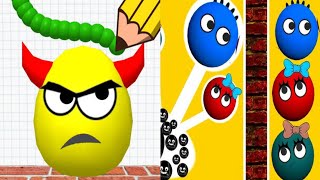 "Draw To Smash vs Lucky Ball Fun Brain Challenge Game Satisfying ASMR Viral Addictive 🎯🔥⚽"
