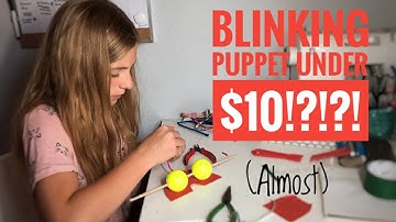 Dollar Store Blinking Eye Puppet Challenge