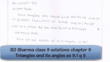 RD Sharma class 9 solutions chapter 9 Triangles and its angles ex 9.1 q 5
