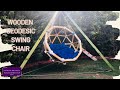 Wooden Geodesic Swing Chair with Tripod Stand Design