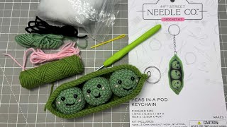 Trying a $3 Crochet Kit from Hobby Lobby ⭐️⭐️⭐️⭐️⭐️ Peas in a Pod Keychain 