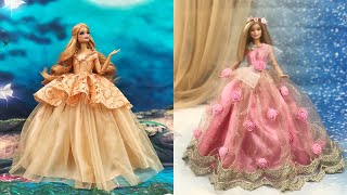 DIY Baju Pesta Barbie / Cara Membuat Dress Barbie / Cara Membuat Baju Pesta Barbie / DIY Baju Barbie