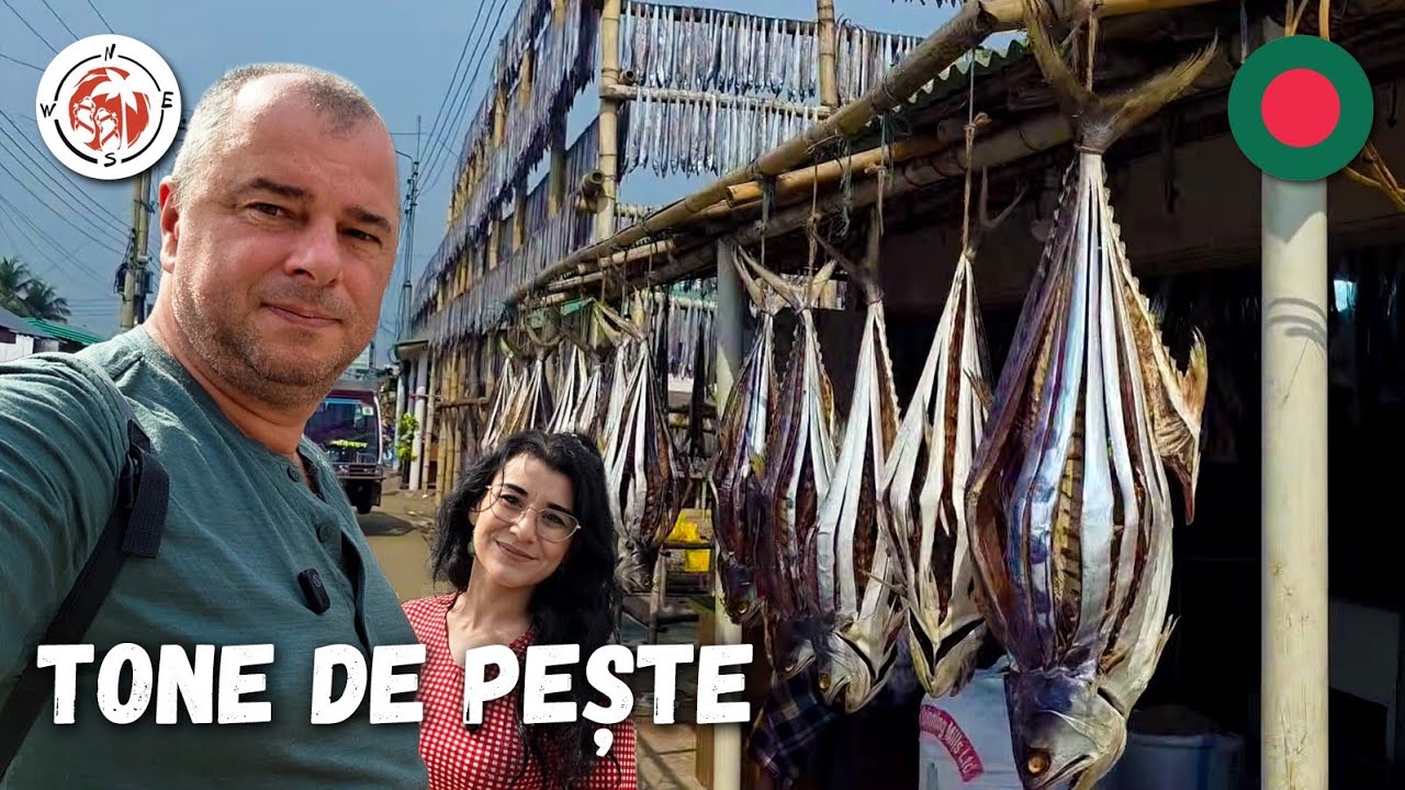 Imagini greu de privit! Cea mai mare piață de pește uscat din lume 🇧🇩 