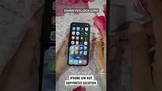 iPhone Sim Not Supported Solution in 2 minutes😮