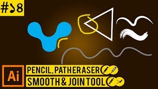 Adobe Illustrator CC Tutorial : Pencil,smooth,Path Eraser,Join tool | Bangla Tutorial | Class #14