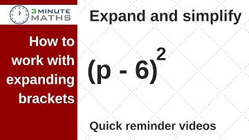 Expand and simplify terms in brackets - 3 minute maths