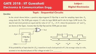 Famous GATE (EC) 2018 Probability of Input Transition in Flip Flop Question | Digital Electronics Net Worth