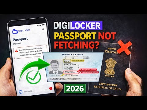 DigiLocker Passport Not Fetching? | All Errors Solved (Name, Mother Name, Surname) (2026)