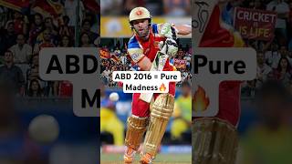 🚨Ab De Villiers 2016 = Pure madness 🤯🔥 #abdevilliers #ipl #cricketshorts #rcb #cricketlover