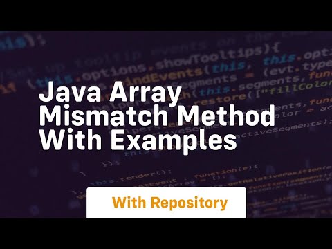 java array mismatch method with examples