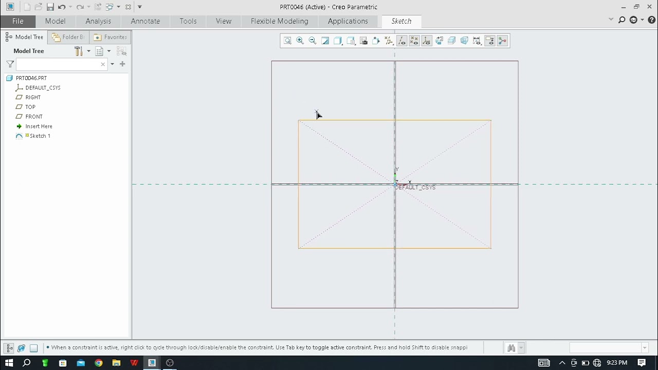 Video-53 How to use chamfer command in Creo parametric 