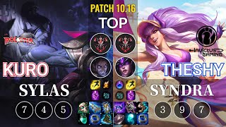 KT Kuro Sylas vs IG TheShy Syndra Top - KR Patch 10.16