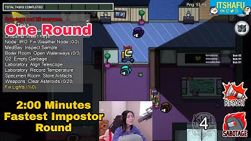 Hafu and 5up Murders the lobby in one Round Fastest Impostor round AmongUs Killing Spree