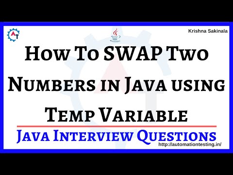 7. How to SWAP Two Numbers in Java Using Temp Variable|Using Third Variable|Java Interview Questions