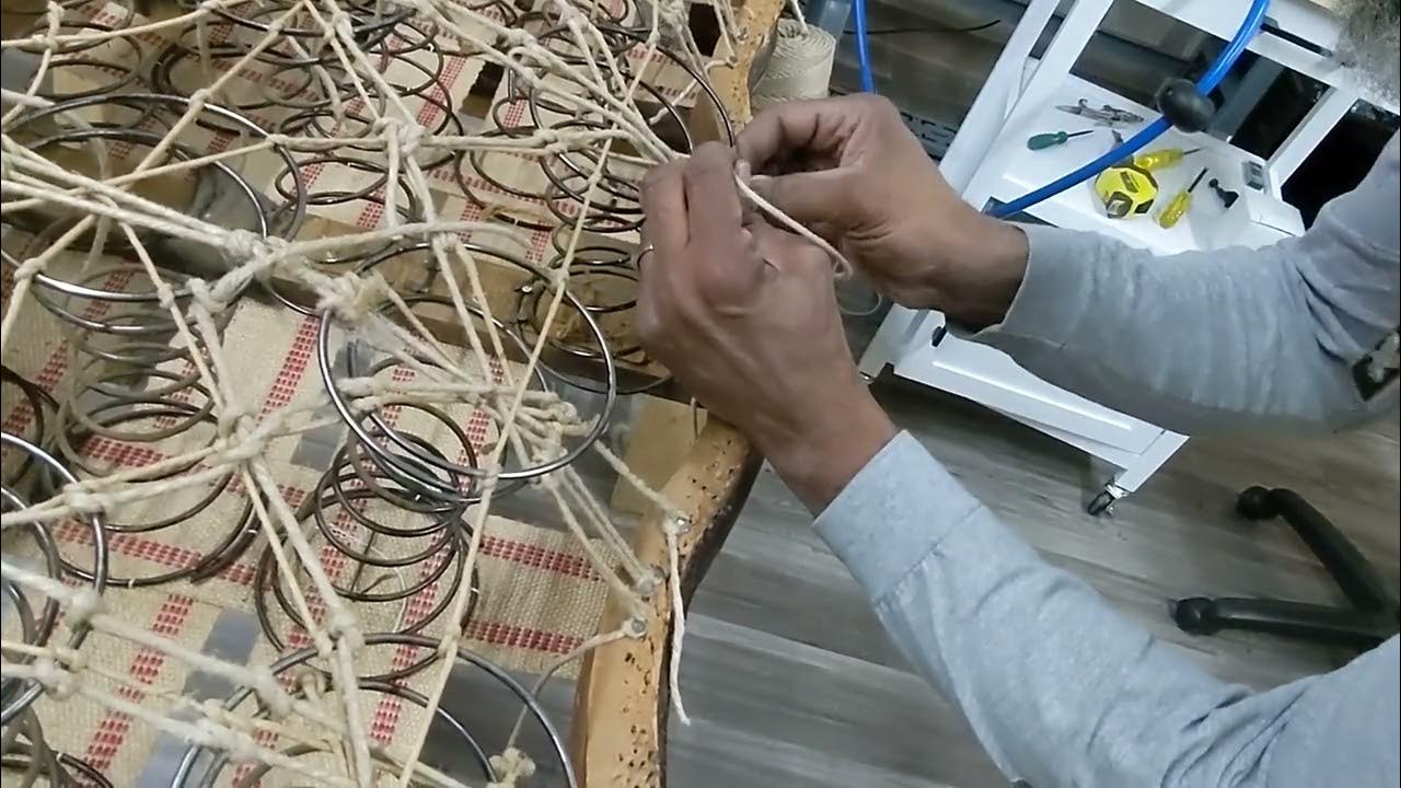 how to tie upholstery springs YouTube